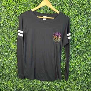 PINK victoria secret black long sleeve back‎ cut out